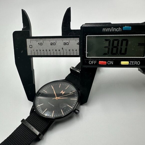 MVMT San Vicente Watch Women Black Nylon Slip Thru Band New Battery 10 Inch - Picture 11 of 13